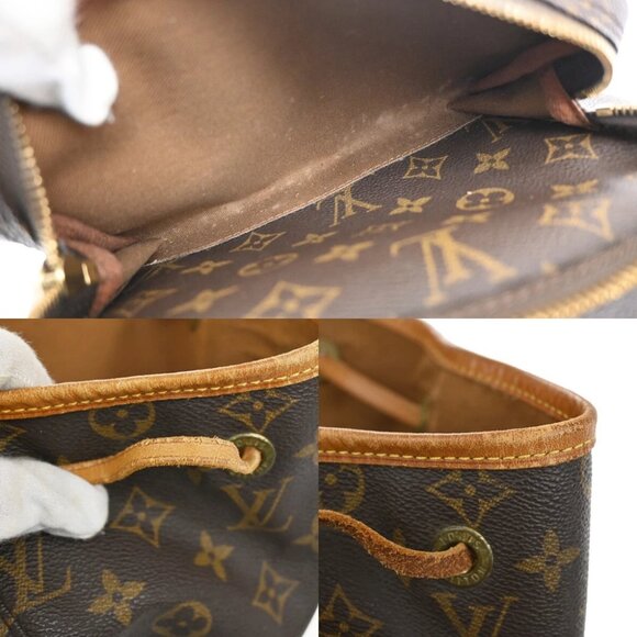 LOUIS VUITTON Montsouris GM Backpack Bag Monogram Leather Brown - Picture 9 of 15